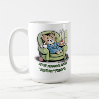Cozy Kitten with Coffee and Cake – Funny Cat Kaffeetasse