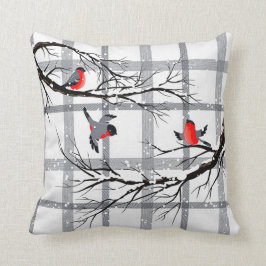 Cozy Land-Hütten-Winter-Vögelthrow-Kissen Kissen