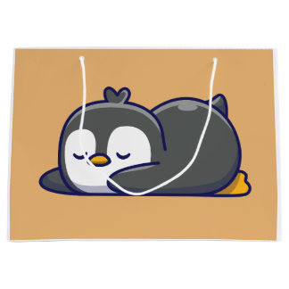 Cozy Little Penguin Nap Große Geschenktüte