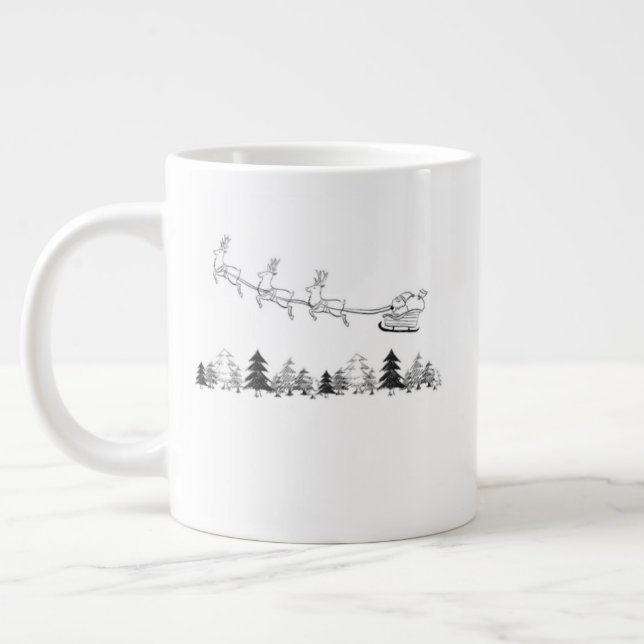 Cozy Lodge Christmas Mug – Warm Winter Cocoa Cup Jumbo-Tasse (Links)