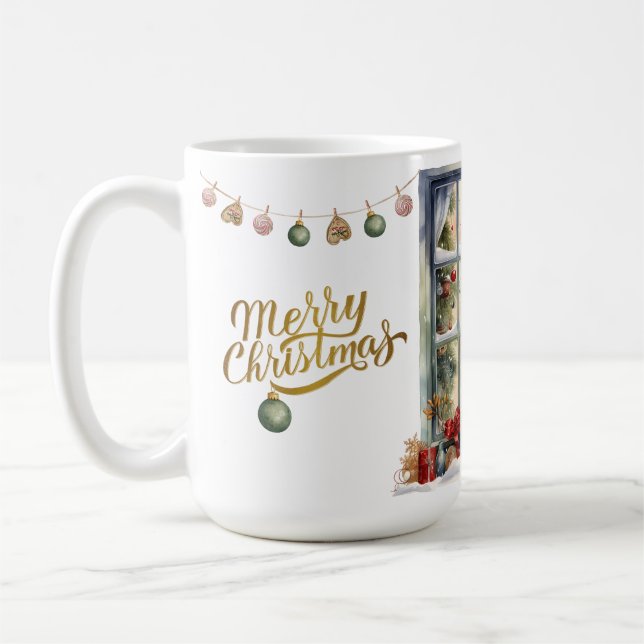 Cozy Merry Christmas Paper Plate with Winter Kaffeetasse (Links)