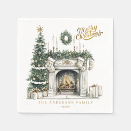 Cozy Merry Christmas Winter Napkins Serviette