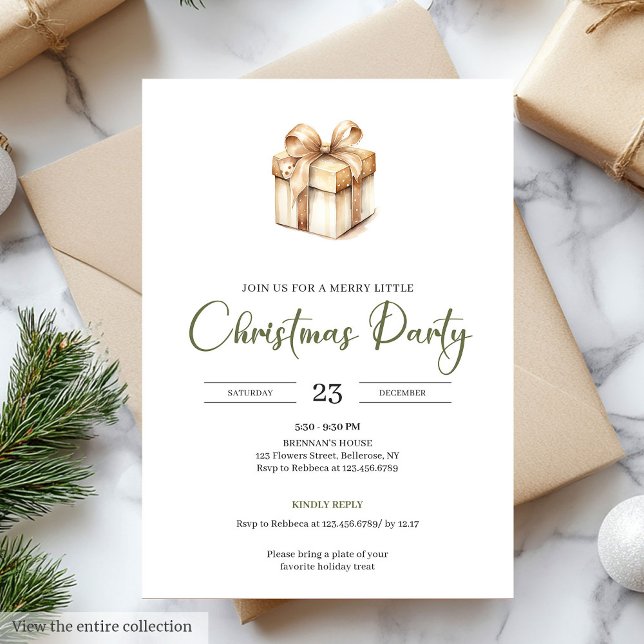 Cozy Minimalist Scandinavian Christmas Invitation Einladung (Cozy Minimalist Scandinavian Christmas Invitation)