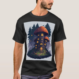 Cozy Mushroom Cottage in a Magical Forest T-Shirt