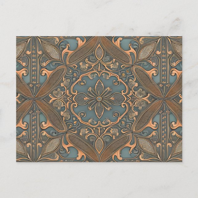 Cozy old pattern postkarte (Vorderseite)