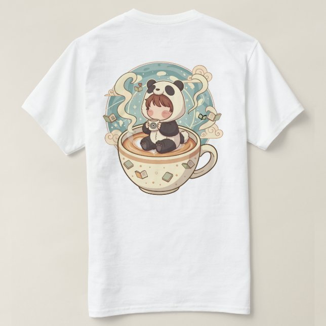 Cozy Panda Coffee Men's Graphic Tee (Design Rückseite)
