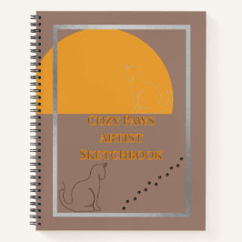 Cozy Paws Spiral Artist Sketch Hardcover Notebook Notizbuch