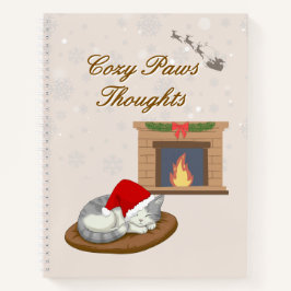 Cozy Paws Thoughts Spiral Journal Notebook Notizbuch