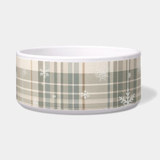 Cozy Plaid & Snowflake Pattern Design Napf