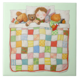 COZY QUILT 6x6 Keramik Tile - Grün Fliese
