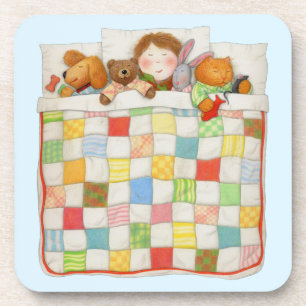 COZY QUILT Hard Plastic Untersetzer - Blau