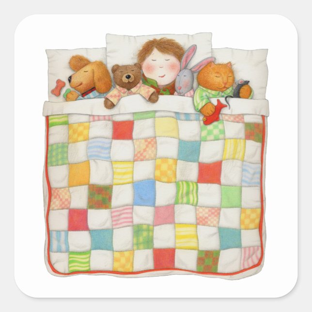 COZY QUILT Kleine Aufkleber (Vorderseite)