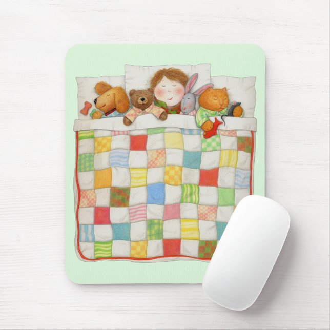 COZY QUILT Mousepad - grün (Mit Mouse)