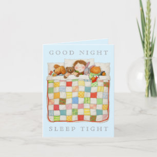 COZY QUILT Note Card / Blau Karte