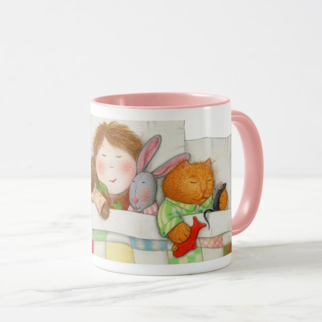 COZY QUILT Pink Combo-Tasse Tasse (VorderseiteRechts)