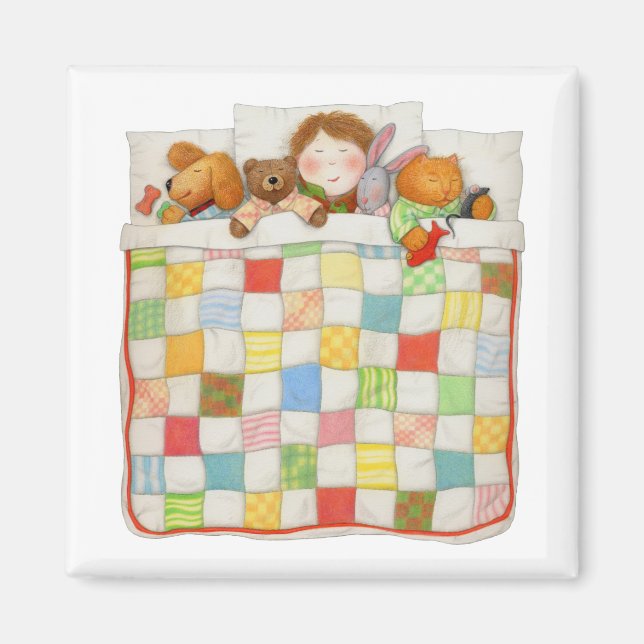 COZY QUILT Square Magnet (Vorne)