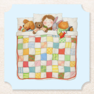 COZY QUILT Ticket Papier Untersetzer - Blau