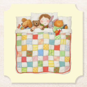 COZY QUILT Ticket Papier Untersetzer - Gelb