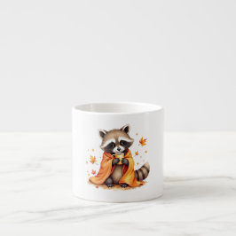 Cozy Raccoon in a Blanket Drinking Coffee weather  Espressotasse