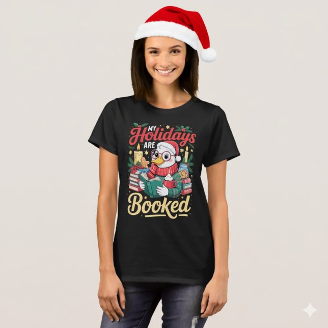 Cozy Reading Duck Holiday Season Book Lover T-Shirt (Von Creator hochgeladen)
