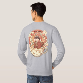 Cozy Red Panda Coffee Herren Grafik T-Shirt