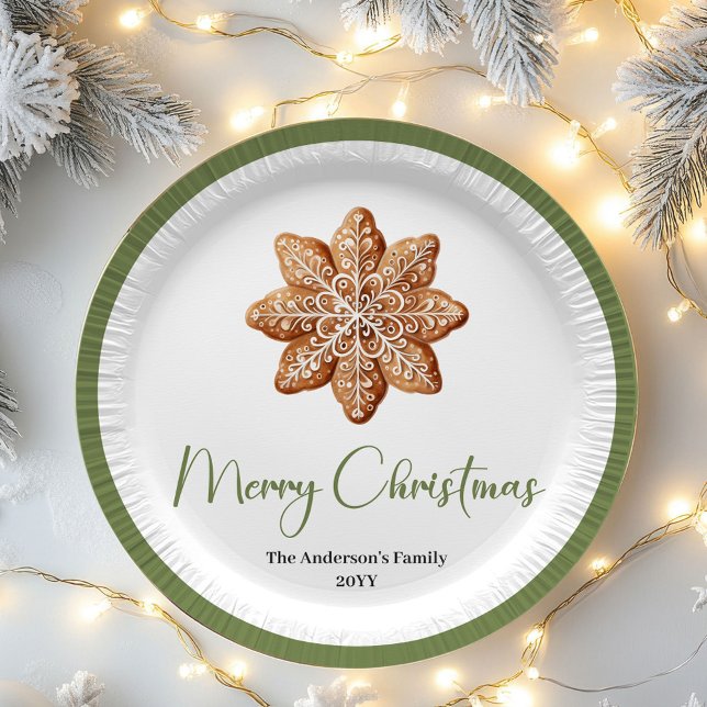 Cozy Scandinavian Christmas Custom Family Plates Pappteller (Cozy Scandinavian Christmas Custom Family Plates)