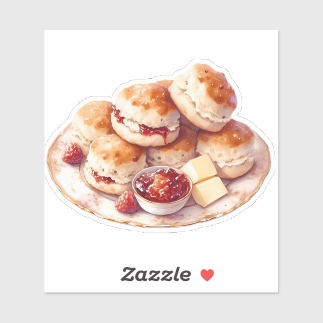 Cozy Scones & Jam Sticker Afternoon Tea Aesthetic (Blatt)