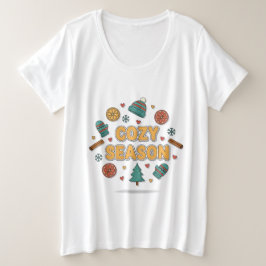 Cozy Season Holiday Elements – Style B Große Größe T-Shirt