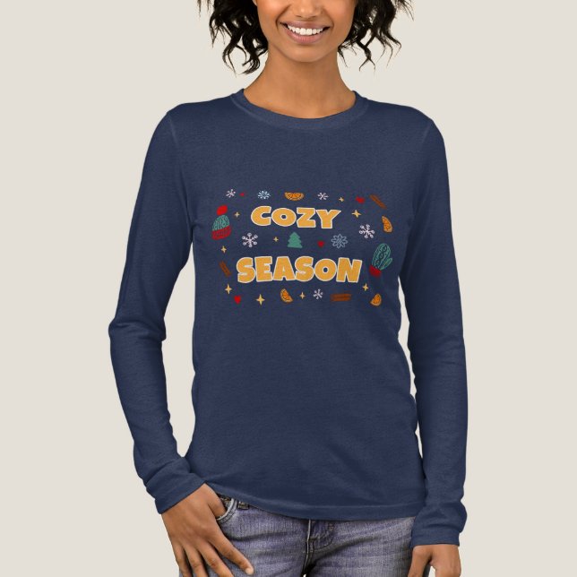 Cozy Season Winter Icons – Style A Tri-Blend Shirt (Vorderseite)