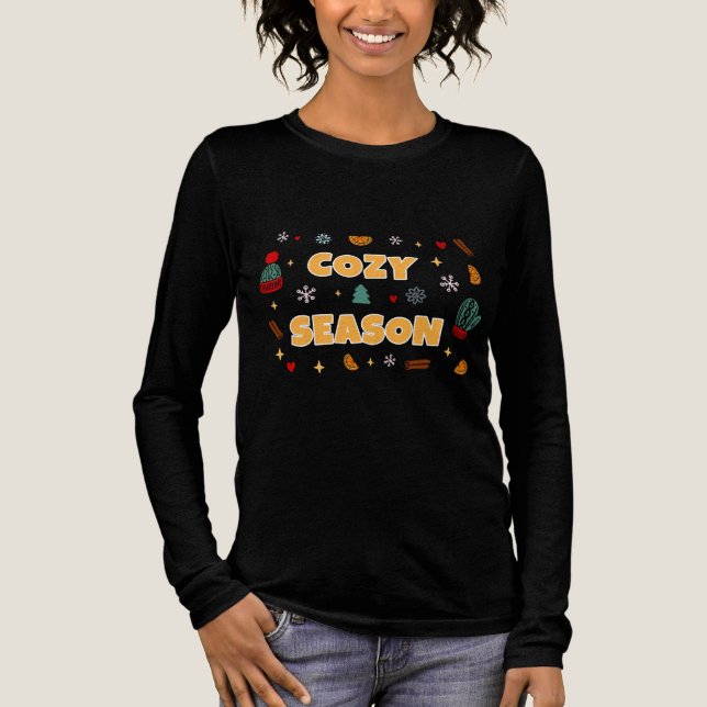 Cozy Season Winter Icons – Style A Tri-Blend Shirt (Vorderseite)
