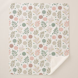 Cozy Sherpa Blanket with Classic Polka Dot Pattern Sherpadecke