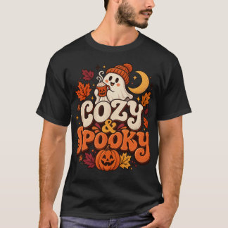 Cozy & Spooky Halloween-Shirt – Süßer Vintage-Geis T-Shirt