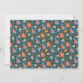 Cozy Sweater Cats Merry Christmas Feiertagskarte