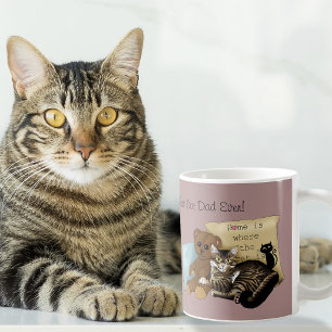 Cozy Tabby Pink Vatertag Kaffeetasse