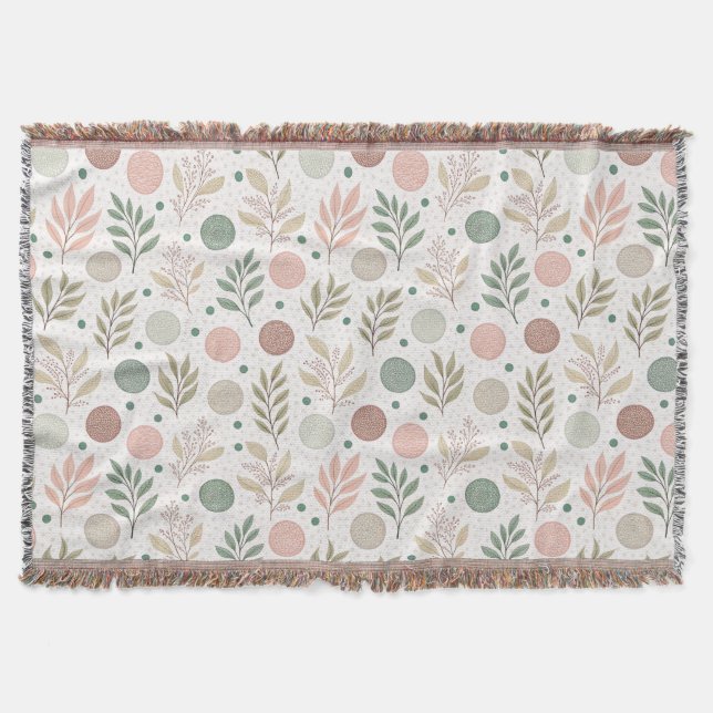 Cozy Throw Blanket with Classic Polka Dot Pattern Decke (Vorderseite)