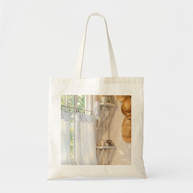 Cozy Tote Bag Curtain in the Wind  Tragetasche (Vorne)