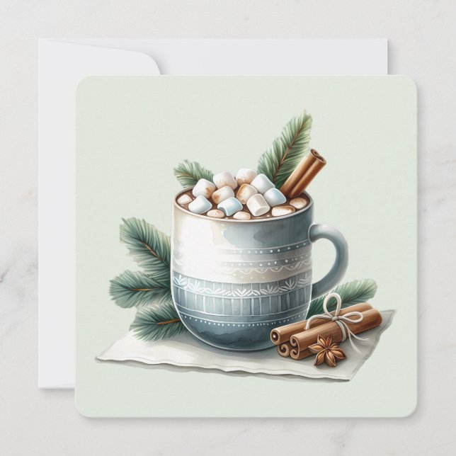 Cozy Winter Cocoa Marshmallow Scene (Vorderseite)