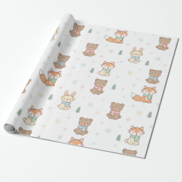  Cozy Winter Friends Gift Wrap Geschenkpapier