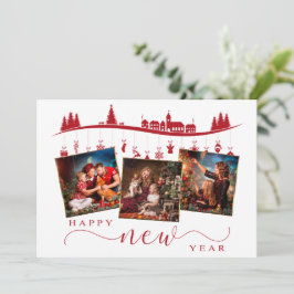 Cozy Winter Photo Greeting for Families Ankündigung