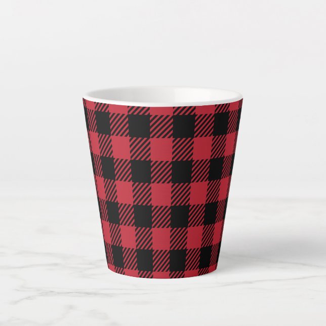 Cozy Winter Red Buffalo Check Milchtasse (Vorderseite)