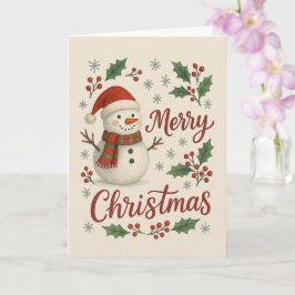 Cozy Winter Village Christmas Card – Warm Holiday  Karte
