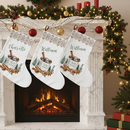 Cozy Winter White Simple Holiday Großer Weihnachtsstrumpf