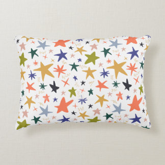 Cozy Winter With Vibrant Colorful Star Pattern Dekokissen