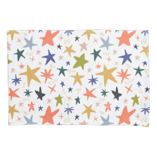 Cozy Winter With Vibrant Colorful Star Pattern Kissenbezug