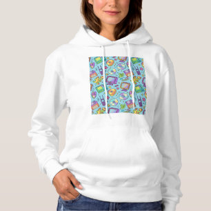 Cozy Y2K Retro-Tech-Doodle-Aesthetic-Hoodie Hoodie