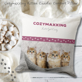 Cozymaxxing Kitten Cuddles Comfort Pillow Kissen