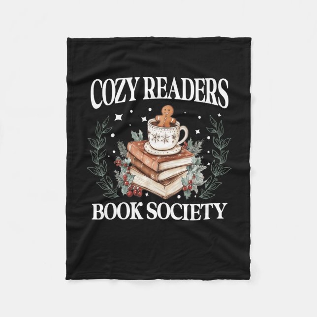 Cozyreaders Book Society bucht Weihnachtslesen Fleecedecke (Vorderseite)