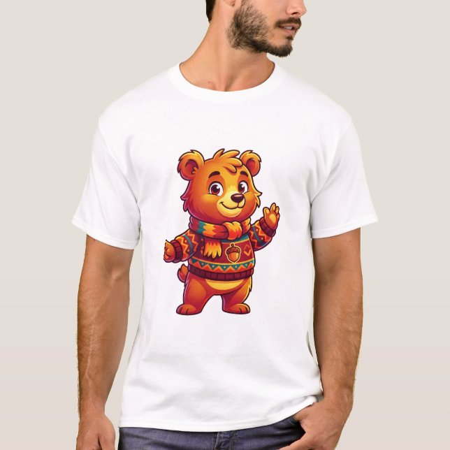 Cozzy Bär in nordischem Pullover (Vorderseite)