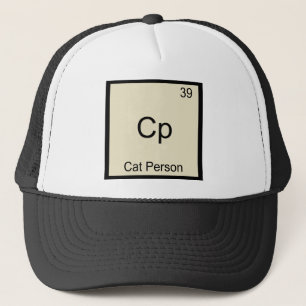 Cp - Cat Person Funny Chemistry Element Symbol T-S Truckerkappe