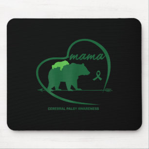 Cp Mama Mama Bear Green Ribbon Cerebra Palsy Aware Mousepad